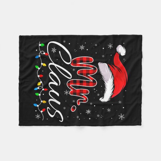 Couverture Polaire Mr And Mrs Claus Couples Matching Christmas Pajama (Devant (Horizontal))