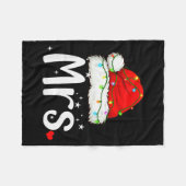 Couverture Polaire Mr And Mrs Claus Couples Matching Christmas Pajama (Devant (Horizontal))