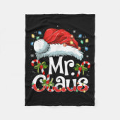 Couverture Polaire Mr And Mrs Claus Couples Matching Christmas Pajama (Devant)