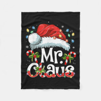 Couverture Polaire Mr And Mrs Claus Couples Matching Christmas Pajama