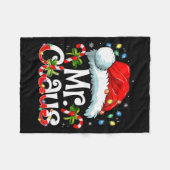 Couverture Polaire Mr And Mrs Claus Couples Matching Christmas Pajama (Devant (Horizontal))