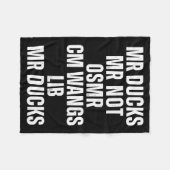 Couverture Polaire Mr Ducks Mr Not Duck Joke Phonetic Puzzle (Devant (Horizontal))