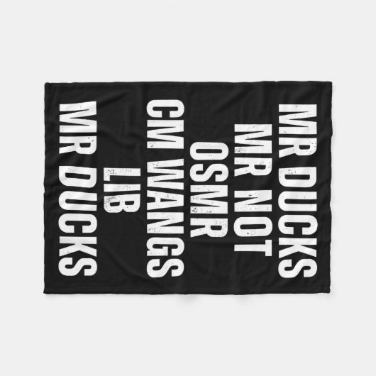 Couverture Polaire Mr Ducks Mr Not Duck Joke Phonetic Puzzle (Devant (Horizontal))