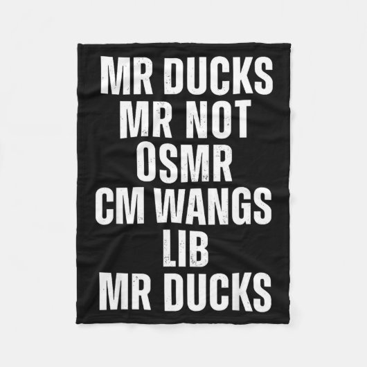 Couverture Polaire Mr Ducks Mr Not Duck Joke Phonetic Puzzle (Devant)