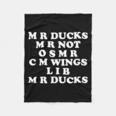 Couverture Polaire Mr M R Ducks T, Funny Duck Lover, Waterfowl Quote (Devant)