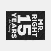 Couverture Polaire Mr. Right 15 Years Wedding Anniversary Funny Match (Devant (Horizontal))