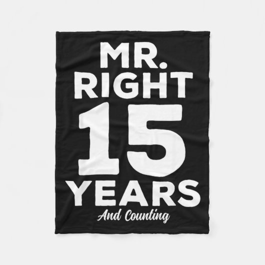 Couverture Polaire Mr. Right 15 Years Wedding Anniversary Funny Match (Devant)