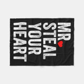 Couverture Polaire Mr. Steal Your Heart Funny Valentines Day Men’s (Devant (Horizontal))