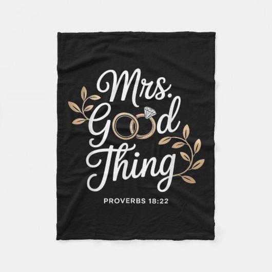 Couverture Polaire Mrs Good Thing Christian Proverbs Christian Couple (Devant)