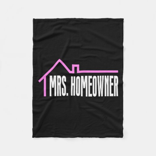 Couverture Polaire Mrs. Homeowner First Time Homeowner Housewarming (Devant)
