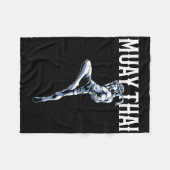 Couverture Polaire Muay Thai - Boxe Thaïlandaise Et Kickboxing (Devant (Horizontal))