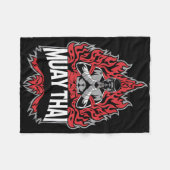 Couverture Polaire Muay Thai Fighter - Thai Boxing Fighter (Devant (Horizontal))