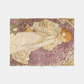 Couverture Polaire Mucha Art nouveau femme beauté (Devant (Horizontal))