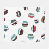 Couverture Polaire Muffin. Joyeux arrière - plan de cupcake d'anniver (Devant (Horizontal))