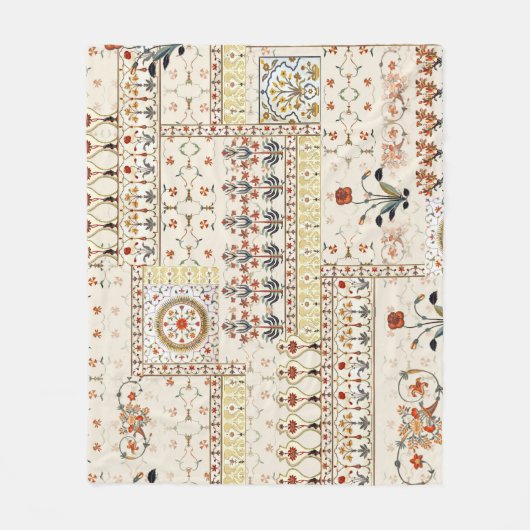 Couverture Polaire Mughal Floral Paisley : Ethnic Digital Elegance. (Devant)