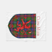 Couverture Polaire Muir Tartan Scottish Plaid Lion Rampant (Devant (Horizontal))
