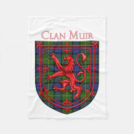 Couverture Polaire Muir Tartan Scottish Plaid Lion Rampant (Devant)