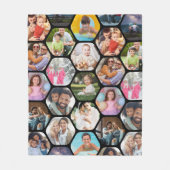 Couverture Polaire Multi Photo Collage Simple Moderne Hexagon Motif (Devant)