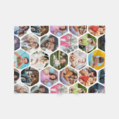 Couverture Polaire Multi Photo Collage Simple Moderne Hexagon Motif (Devant (Horizontal))