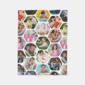 Couverture Polaire Multi Photo Collage Simple Moderne Hexagon Motif (Devant)