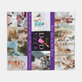 Couverture Polaire Multi Photo Meilleur Papa Jamais Fête des pères mo (Devant (Horizontal))