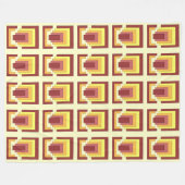 Couverture Polaire Multicolor Abstrait rectangle (style les années 70 (Devant (Horizontal))