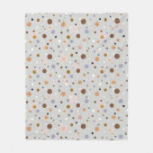 Couverture Polaire Multicolored polka dots on gray. (Devant)