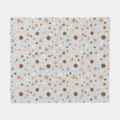 Couverture Polaire Multicolored polka dots on gray. (Devant (Horizontal))