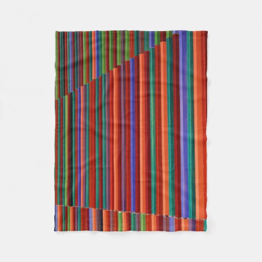 Couverture Polaire Multicolored striped illustration (Devant)