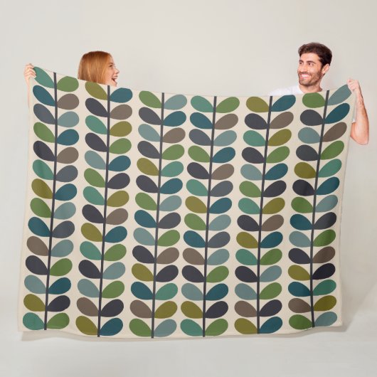 Couverture Polaire Multicouleur moderne à plusieurs tiges kingfischer (En situation)