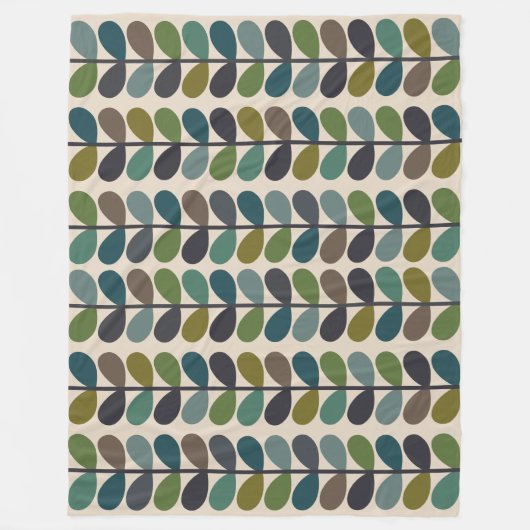 Couverture Polaire Multicouleur moderne à plusieurs tiges kingfischer (Devant)