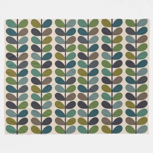 Couverture Polaire Multicouleur moderne à plusieurs tiges kingfischer (Devant (Horizontal))