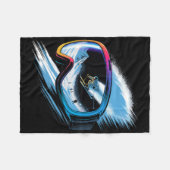 Couverture Polaire Multiple Exposure Art Skiing Mountain Ski Snow Win (Devant (Horizontal))