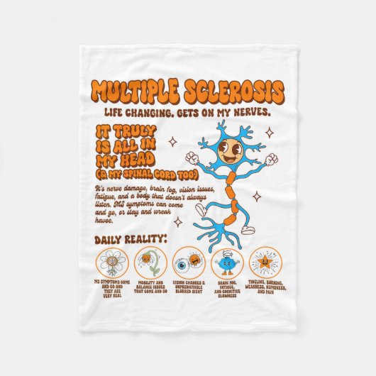 Couverture Polaire Multiple Sclerosis Awareness Gets On My Nerves Ms (Devant)