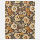 Couverture Polaire Mums et marguerites antiques (Devant)