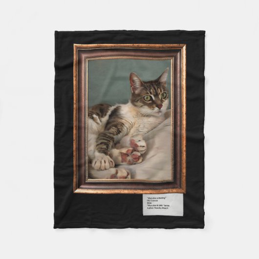 Couverture Polaire Munchie Le Chat Repose - Toile (Devant)