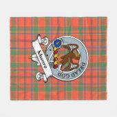 Couverture Polaire Munro Ancien Clan Badge Tartan Plaid (Devant (Horizontal))