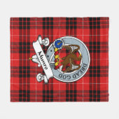 Couverture Polaire Munro Clan Badge Tartan Plaid (Devant (Horizontal))