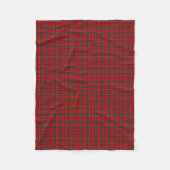 Couverture Polaire Munro Clan rouge vif, bleu et vert Tartan (Devant)