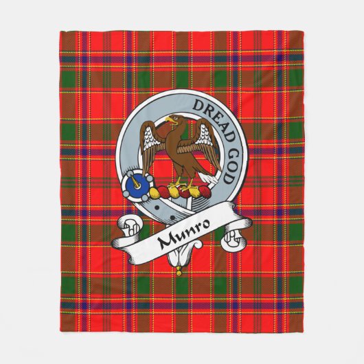 Couverture Polaire Munro Moderne Clan Badge Tartan Plaid (Devant)