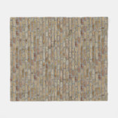 Couverture Polaire Mur de briques brunes Un design original (Devant (Horizontal))