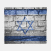 Couverture Polaire Mur du drapeau israélien (Devant (Horizontal))