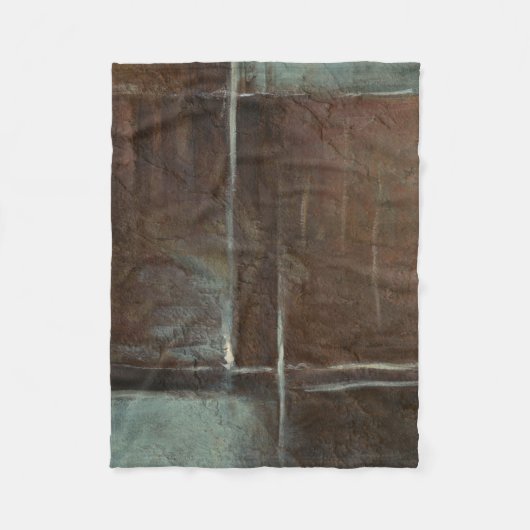 Couverture Polaire Mur en brique rouge et gris (Devant)