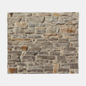 Couverture Polaire Mur en pierre rustique, décoration texturée (Devant (Horizontal))