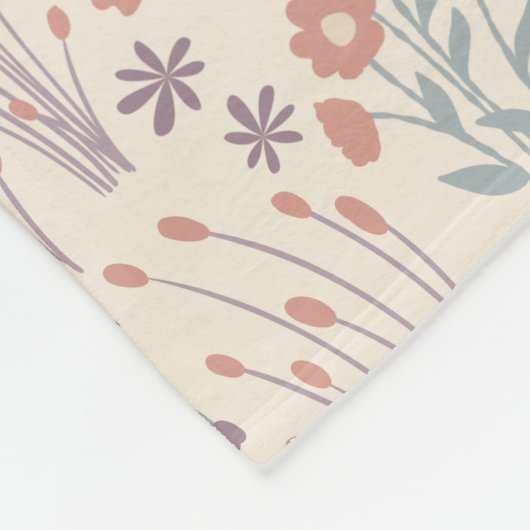Couverture Polaire Murmures de fleurs sauvages printanières (Coin)