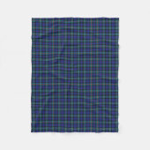 Couverture Polaire Murray Clan Turquoise et Royal Blue Modern Tartan (Devant)