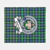 Couverture Polaire Murray d'Atholl Ancien Clan Badge Tartan Plaid (Devant (Horizontal))