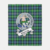 Couverture Polaire Murray Dysart de Atholl Ancient Clan Badge Tartan (Devant)