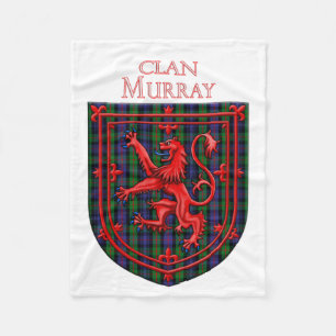 Couverture Polaire Murray Tartan Scottish Plaid Lion Rampant