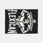 Couverture Polaire Muscle Flexique Mexicain Funny (Devant (Horizontal))